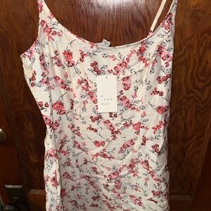 A New Day Cream and Pink Floral Dress